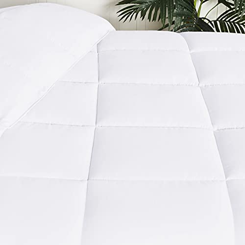 Superior Oversized All-Season Reversible Down Alternative Comforter, King, White #TOP4