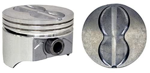 LowPricedAutoParts Single Cast Flat-Top Piston & Rings | for 67-90 GM/Chevrolet 5.7L 350 OHV V8 16V Engines | Car/Truck/SUV/Van/Marine | Contains (1) Pistons (Size STD) with Cast Rings