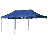 Colore del tetto: Blu vidaXL Tenda Pieghevole Pop-up 3x6 m da Giardino Blu Tendone Gazebo da Party