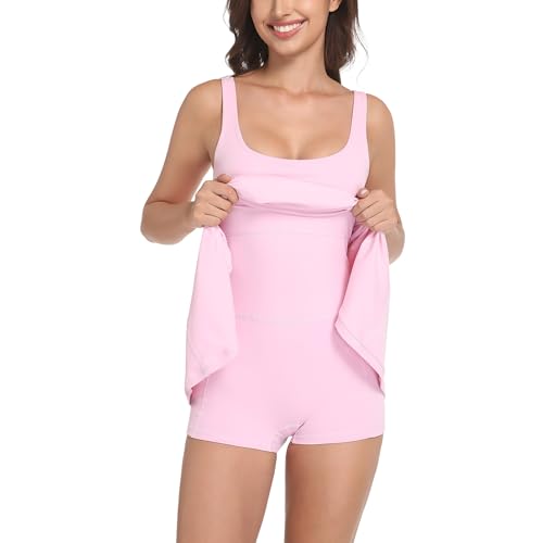 Womens Tennis Dress Built in Shorts & Bra Athletic Golf Active Workout Dress with Pockets4