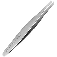 STALEKS PRO Expert 20 Type 4 Professional Eyebrow Tweezers Narrow Beveled Stainless Steel for Fine Brows & Soft Stroke Hair Removal