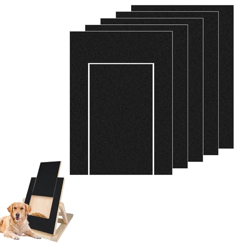 XIHIRCD 5 Stück Hunde Kratzbrett Schleifpapier Ersatz 35 x 25 cm, Emery Hunde Schleifpapier Kratzpad Selbstklebendes Sandpapier Hundekratzer mit Snack-Schublade für Haustiere, Pediküre, Trimmen