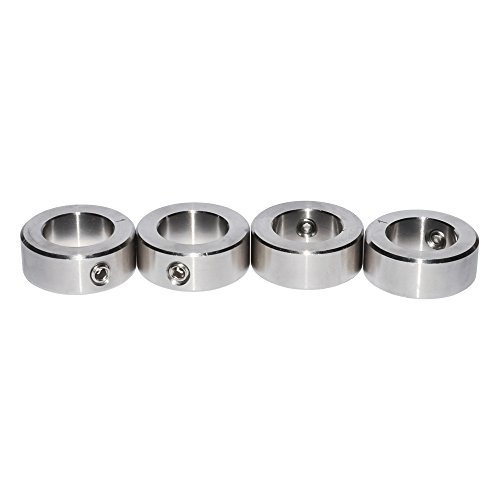 KZNANZN 5/8 Inch Bore Shaft Collar Stainless Steel Silvery Out Diameter 1.125 inches for DIY 4Pcs