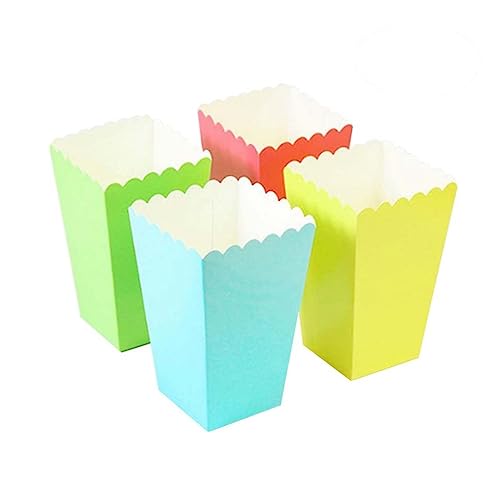 SOLUSTRE 8pièces Boîtes à Popcorn Papier Rayées Contenants Idéaux Pour Et Cinéma Accessoires De Décoration