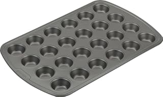 GoodCook 04029 Mini Non-Stick Muffin Pan, Steel, 1-7/8 in Dia x 14.6 in L x 9.3 in W x 6.8 in H, Black