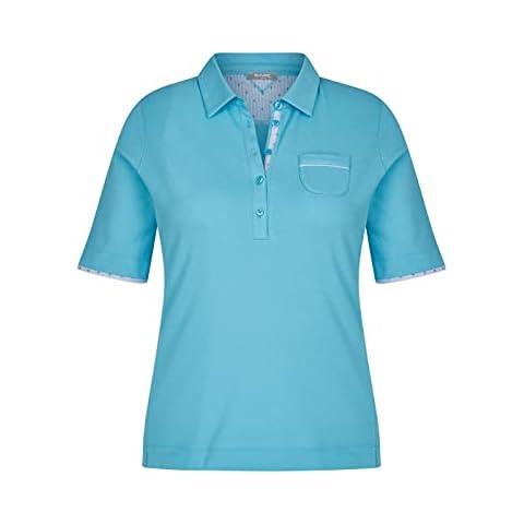 Rabe Damen Shirt mit unifarbenem Stoff und Polokragen Cover