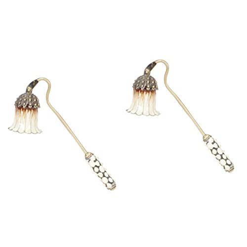 HOMSFOU 2 Pz Spegni Taglia Stoppino in Acciaio Inossidabile Strumenti Tagliacandele Strumento Candele Profumate per La Casa Taglia Stoppino Antico Metallo Delicato Decorare