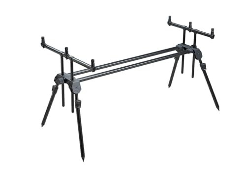 Per tre canne da pesca, lunghezza asta centrale: 94 – 175 cm, altezza pod con gambe corte (barra anteriore buzzer): 45 – 69 cm, altezza pod con gambe lunghe (barra anteriore buzzer): 109 – 188 cm, larghezza barra: posteriore: 40 cm/anteriore: 50 cm