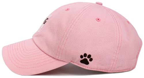 Image of KBETHOS Dog Cat Mom Dad Theme Womens Baseball Cap Distressed Vintage Unconstructed Embroidered Patch Hat