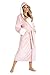 CityComfort Albornoz Mujer Capucha, Albornoces Mujer Baño Corto Leopardo, Bata Baño Elegante de Forro Polar Suave, Chaqueta Larga Tejido Peluche, Ropa y Accesorios Mujer (44/46, Rosa)