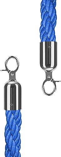 Cuerda de barrera de estacionamiento de alta visibilidad, paquete de 2 cables de soporte de 150 cm para conos de carretera y colores brillantes (azul, rojo, verde, amarillo, negro), ideal para control