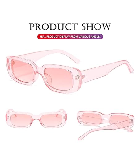 Image of IFLASH Rectangle Sunglasses for Women Retro Driving Glasses 90s Vintage Fashion Narrow Square Frame UV400 Protection Glasse