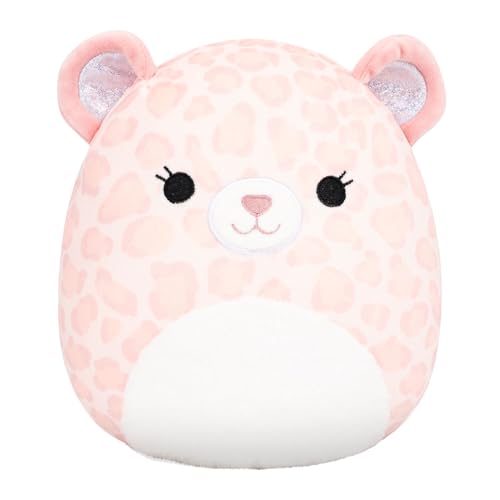 Squishmallows SQCR09457 - Phaedra der Leopard mit Glitzerohren 19 cm offizielles Jazwares Plüsch superweiches Kuscheltier