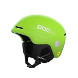 POC POCito Obex MIPS - Leichter und anpassbarer Ski- und Snowboardhelm für Kinder mit RECCO Reflektor, Fluorescent Yellow/Green, XXS (48-52cm)
