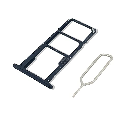 Eonpam SIM Kartenrahmen für (Huawei Y5 2019) Originale Qualität Ersatz Karten rahmen Inkl SIM Kartenschlitz Pin(Schwarz)