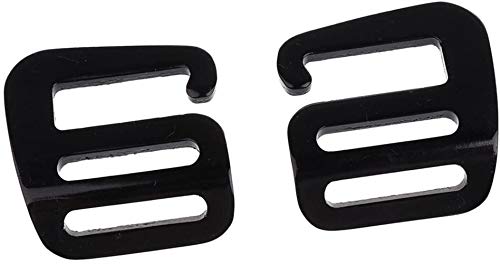 2Pcs Alloy G Hook Outdoor Webbing Buckle for Backpack Strap, Clothing, Belts 25mm (Black)