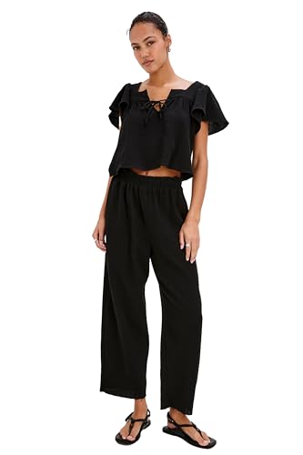 CROP PANTS - LEON, BLACK BY RAILS3