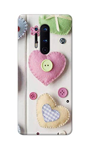 Image of PRINTFIDAA Heart Shape Hard Back Cover for OnePlus 8 Pro Back Cover -(P6) KAT1010
