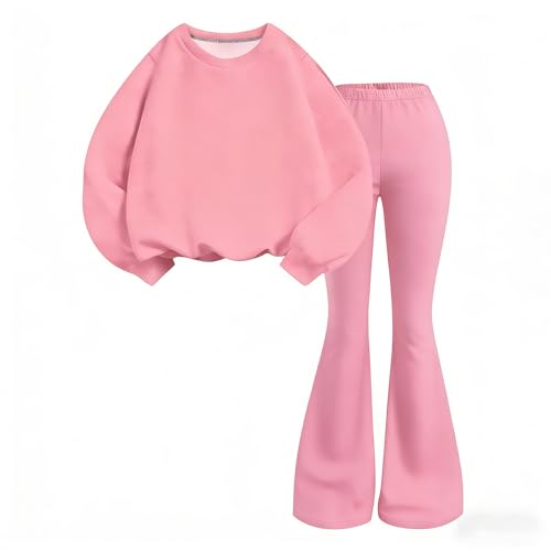 Ensemble fille en coton doux : haut manches longues et pantalon de 3 à 8 ans
