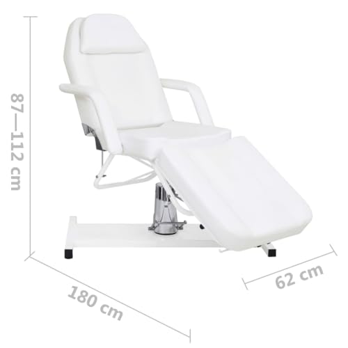 Massage Table White 70.9"x24.4"x(34.3"-44.1"),Health & Beauty,Personal Care,Massage & Relaxation,Massage Tables,110264 - Image 8