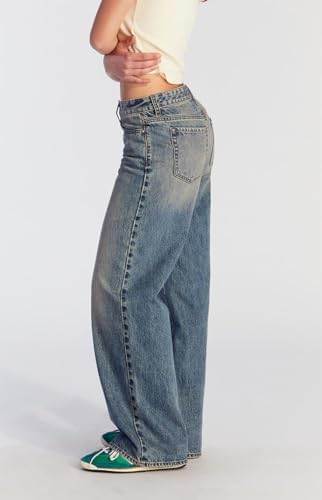 PacSun Women's Casey Low Rise Baggy Jeans Medium Indigo Tinted