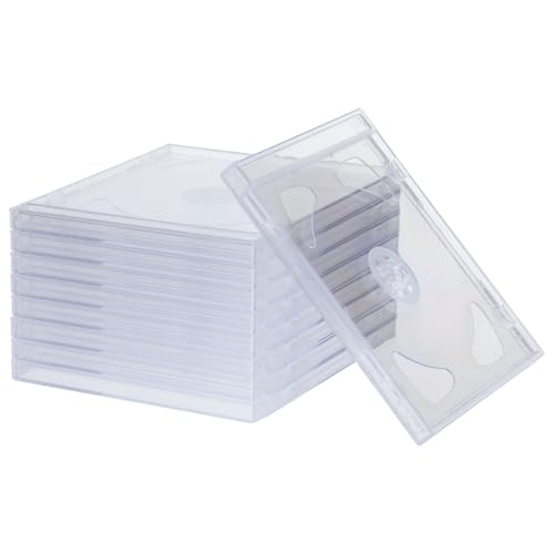 Boîte à CD transparente acrylique lot de 9 étuis de rangement pour stockage CD et DVD