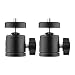 2pcs Mini Swivel Ball Head Tripod Head 360 Degree Rotating Mount Base Adapter with Universal 1/4 Inch Screw Mounts for DSLR ILDC Camera DV Tripod Monopod Light Stand