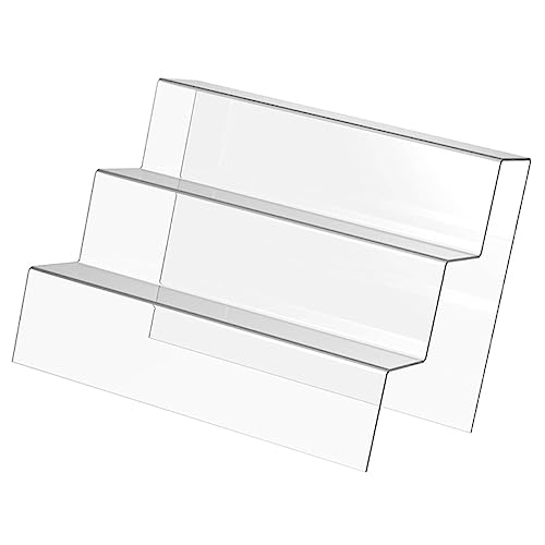 Zerodeko Acrylic Stepped Display Stand 3-tier Storage Rack Desktop Organizer for Models Ornaments 20cm