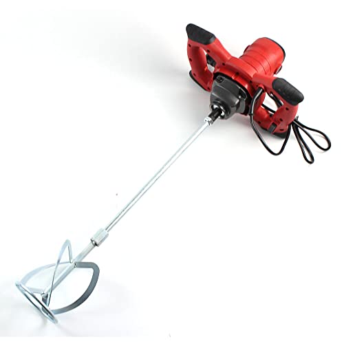 Mezclador de mortero de velocidad variable YUNRUX multifunción, mezclador de hormigón manual con 6 velocidades de agitación ajustable, 1500 W Concrete Mortar Stirrer Cover