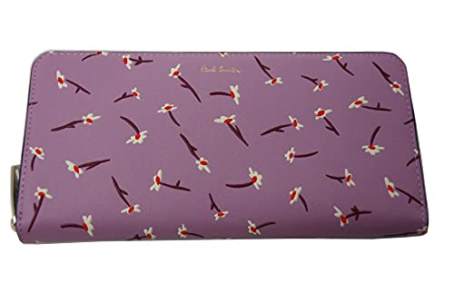 [ポールスミス] ラウンドファスナー長財布 本革 レザー ライラック D88333