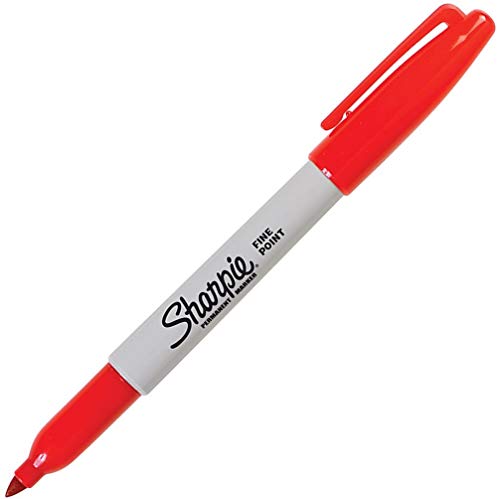 Marqueurs Sharpie 30002 rouge permanent pointe fine boite de 12 - 5