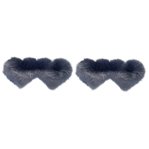 Tapis de porte gris en cœur lot de 2 paillasson intérieur salon déco tendance