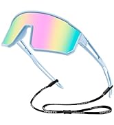 KesaPlan Kids Baseball Polarized Sunglasses for Boys Girls, Youth Sports Sunglasses for Age 6-14 ...