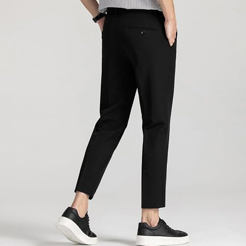 Men's Stretch Skinny Fit Casual Business Pants Straight Slim Fit Chino Pant Men Ankle Length Dress Pants3