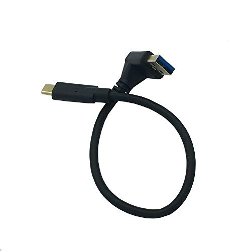 USB 3.0 変換アダプタ, 高速USB-C 3.1 オス to USB-A 3.0 オス90度上向き ケーブル 超高速データ転送(最大5Gbps) USB Type-C機器対応 変換 延長 コネクタ
