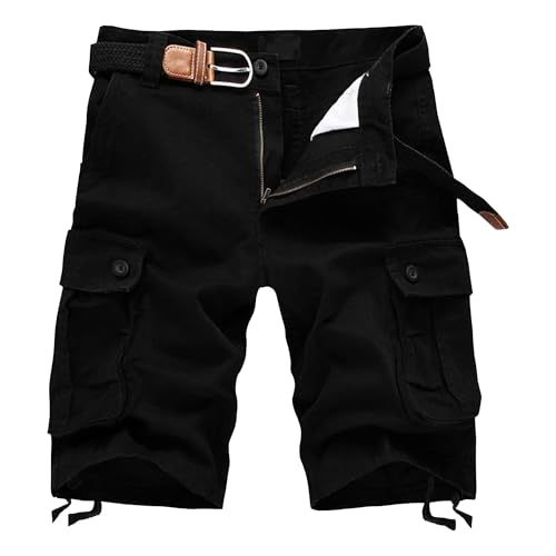 Shorts cargo de algodón para hombre con múltiples bolsillos miniatura 1