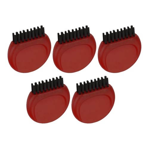YOKIVE 5 Pcs Mini Golf Club Brushes, Pocket Golf Club Groove Brush | Cleaning Golf Heads Golf Ball, Great for Golf Course Exercise (Red, 1.18x1.22-Inch)