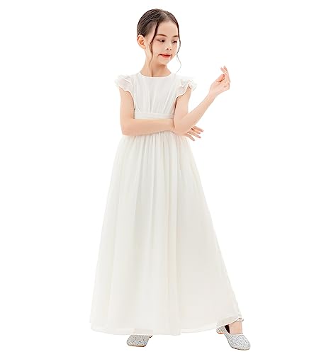 ekidsbridal Ruffle Chiffon Baptism Dresses for Girls Celebratory Gowns for Parties 8222