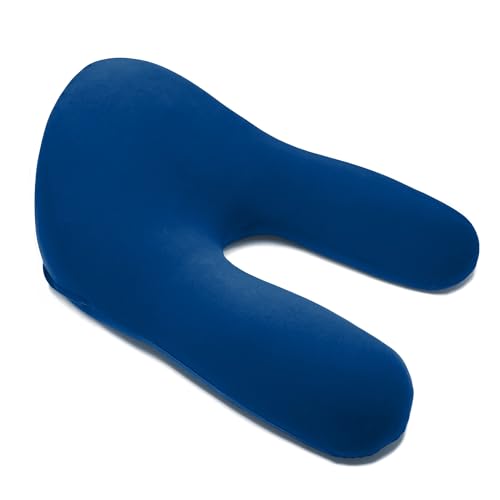 Yogibo Support Pro U Shaped Reading Back Support Lounge Pillow with Arm Rests for Adults Soft Microbead Filling Large-Sized with Elevated Chair Back Blue