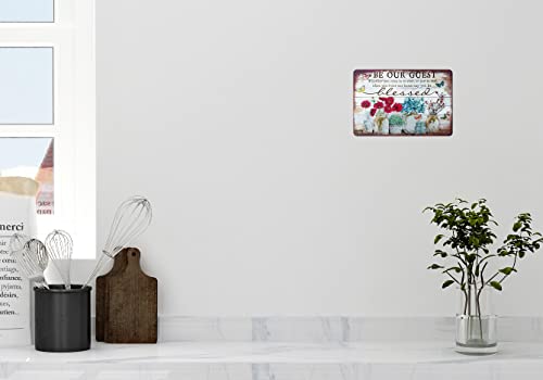 Clcdwg Vintage Flowers Metal Tin Sign, Garden Tin Sign, Be Our Guest Home Garden Decor - Butterfly 12 X 8 Inch #TOP3