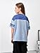 Yawtaut Girl's Jersey Shirts Number Graphic Oversized T-Shirt Boy Short Sleeve V Neck Mesh Tees Kids Sport Jersey Blue