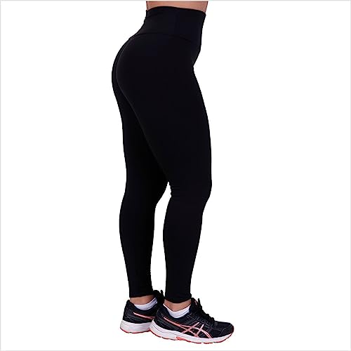 Calça Legging Feminina Térmica Cintura Alta Peluciada (G, Preto)