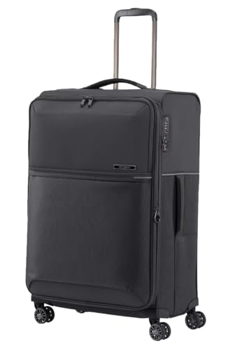 Image of Samsonite Nylon 8 Wheels 73H 71 Cms Spinner Softsided Medium Check-In Luggage | Trolley Bag For Men Women, Black