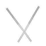 VALICLUD 2 pares Palillos de Cocina de Acero Inoxidable para Freír y Hotpot Resistentes Diseño Elegante y Fácil de Limpiar Aptos para Uso Doméstico y Profesional