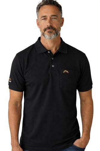 Image of Men Regular fit Polo Neck Front Pocket ||Pocket Embroidery Casual Wear T-Shirt||Half Sleeve Side on Sleeve Embroidery|| Button Closer t Shirt for Men