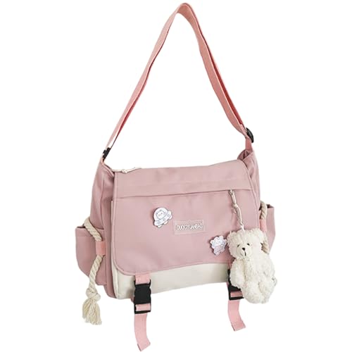 Sac à main à bandoulière japonais en nylon noir pour femme avec sa sangle réglable