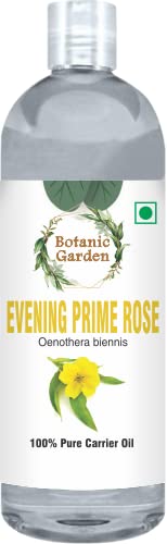 BOTANIC GARDEN Evening Primerose Oil/Oenothera Biennis 100% For Anti-ageing, Eczema, Psoriasis, Dryness, inflammation, Damaged Skin, Scarring, Pure And Natural Oil, Cold Pressed (200 ML)