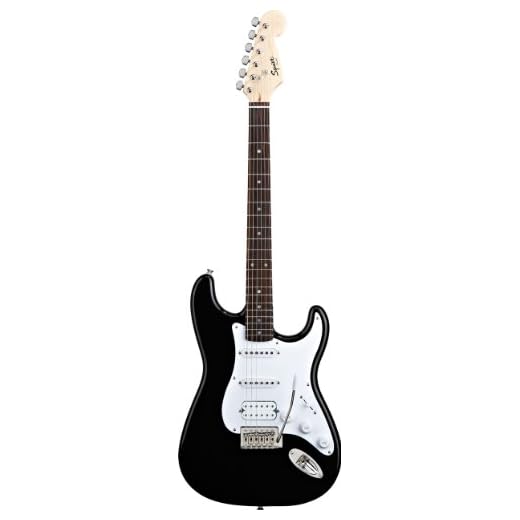 Fender Squier 0370005506 Bullet Fat Stratocaster 6-Strings Electric Guitar, Right-Handed, Black, Rosewood Fretboard