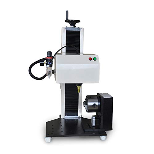 HeatSign Pneumatic Engraver Marking Machine - HS-DP01-R Rotary Dot Peen Pin Stamping Engraving Marking Printer, Metal Sign Engraving Machine for Cylindrical Parts Letter Number Marking