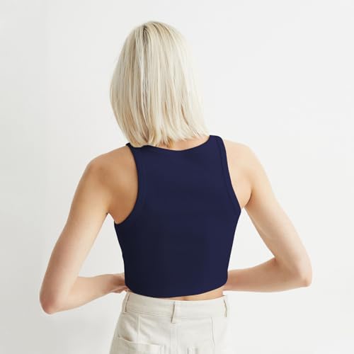 Image of KERI PERRY Tops for Women Crop Top for Women's Tank Activewear Tee Sports Western Casual Cotton Camisole Pack of 3 Combo